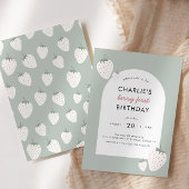 Strawberry Fields Berry First Birthday | Meisje Kaart