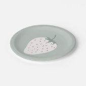 Strawberry Fields Berry First Birthday | Meisje Papieren Bordje (Gekanteld)