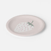 Strawberry Fields Berry First Birthday | Meisje Papieren Bordje (Gekanteld)