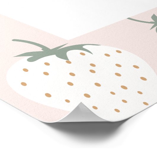 Strawberry Fields Berry First Birthday | Welkom Poster (Hoek)