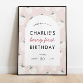 Strawberry Fields Berry First Birthday | Welkom Poster