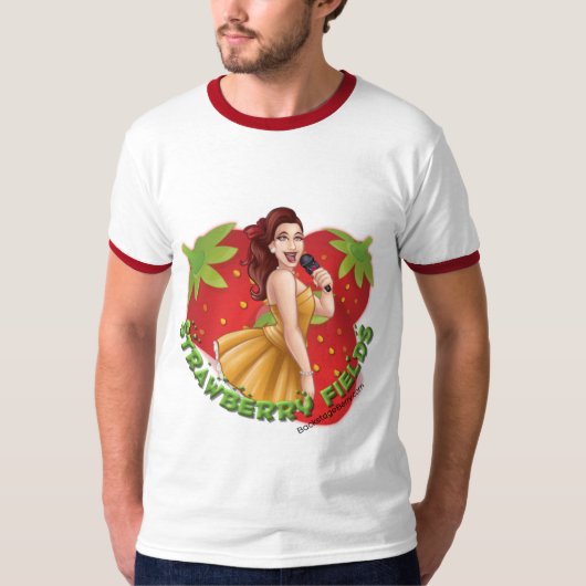 Strawberry Fields Cartoon Ringer shirt (Voorkant)
