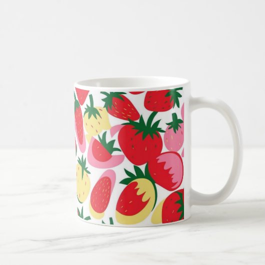 Strawberry Fields Mok – Zacht roze en rood (Rechts)