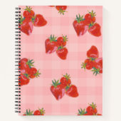 Strawberry Fields Notebook | Cute Fruit Aesthetic Notitieboek (Voorkant)