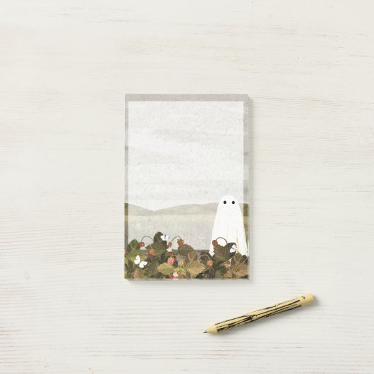 Strawberry Fields-Notitieblok Post-it® Notes (Op bureau)