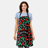 Strawberry Fields Pattern Black Schort (Gedragen)