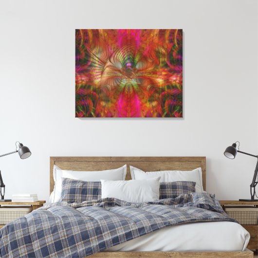 Strawberry Fields Psychedelic Abstract Canvas Afdruk (Insitu (Slaapkamer))