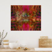 Strawberry Fields Psychedelic Abstract Poster (Keuken)