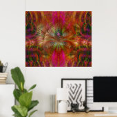 Strawberry Fields Psychedelic Abstract Poster (Thuiskantoor)