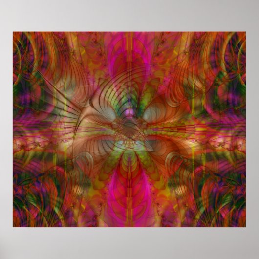 Strawberry Fields Psychedelic Abstract Poster (Voorkant)