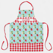Strawberry Fields Red Gingham Check Personalized