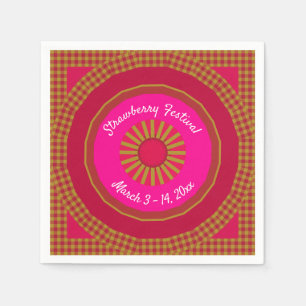 Strawberry Fields Roze/Gouden Kaleidoscoop Servet