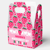Strawberry First Birthday Celebration Bedankdoosjes (Geopend)
