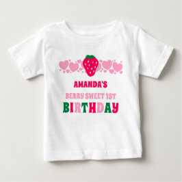 Strawberry First Birthday Celebration Guest Shirt