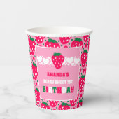 Strawberry First Birthday Celebration Papieren Bekers (Voorkant)