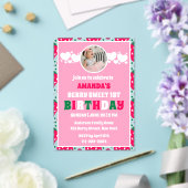 Strawberry First Birthday Celebration Photo Acryl Uitnodigingen (Insitu (Huwelijk))