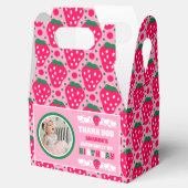 Strawberry First Birthday Celebration Photo Bedankdoosjes (Geopend)