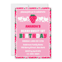 Strawberry First Birthday Celebration Photo