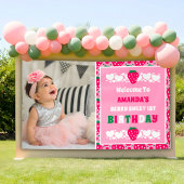 Strawberry First Birthday Celebration Photo Spandoek