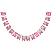 Strawberry First Birthday Celebration Photo Vlaggetjes (Alle)