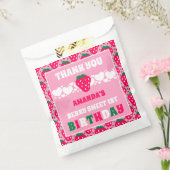 Strawberry First Birthday Celebration Thank You Bedankzakje (Gezegeld)