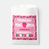 Strawberry First Birthday Celebration Thank You Bedankzakje (Voorkant)