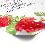 Strawberry First Birthday Milestone Sign Poster (Hoek)