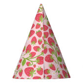 Strawberry First Birthday Party Pet Feesthoedjes (Achterkant)