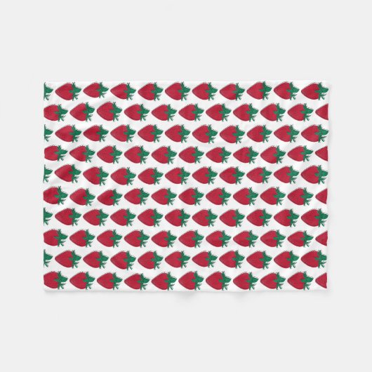 Strawberry Fleece Blanket (Voorkant (Horizontaal))