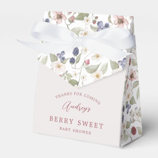 Strawberry Floral Berry Sweet Baby Shower Thank Bedankdoosjes (Voorkant Zijde)