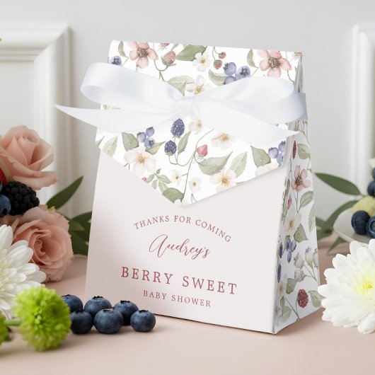 Strawberry Floral Berry Sweet Baby Shower Thank Bedankdoosjes