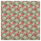 Strawberry Floral Pattern Stof (Swatch)
