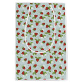 Strawberry Floral Whimsical Gift Bag Medium Cadeauzakje (Voorkant)