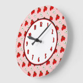Strawberry Flower Retro Kitchen Wall klok (Hoek)