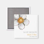 Strawberry Flower Wedding Save the Date Magneet (Voorkant / Achterkant)