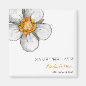 Strawberry Flower Wedding Save the Date Magneet (Voorkant)