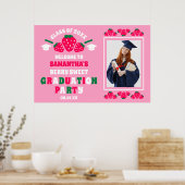 Strawberry Foto Afstudeerfeest Welkom Poster (Keuken)