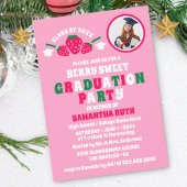 Strawberry Foto Graduation Party Uitnodigingen