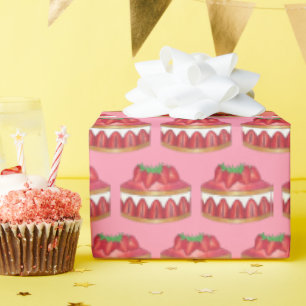 Strawberry Fraisier Cake French Pastry Chef Bakery Cadeaupapier