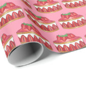 Strawberry Fraisier Cake French Pastry Chef Bakery Cadeaupapier (Rol Hoek)