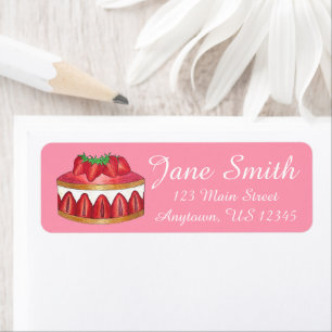 Strawberry Fraisier Cake French Pastry Chef Bakery Etiket