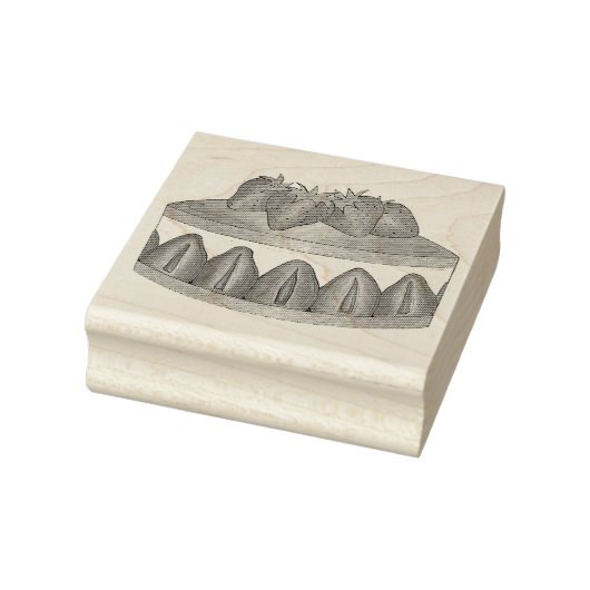 Strawberry Fraisier Cake French Pastry Chef Bakery Rubberstempel (Stempel)