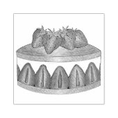 Strawberry Fraisier Cake French Pastry Chef Bakery Rubberstempel (Afrduk)