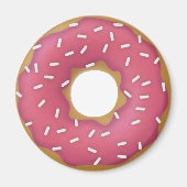 Strawberry Frosted Donut met Sprinkles Magneet (Voorkant)