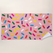 Strawberry Frosted Sprinkles Beach Towel Strandlaken (Voorkant)