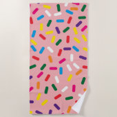Strawberry Frosted Sprinkles Beach Towel Strandlaken (Voorkant)