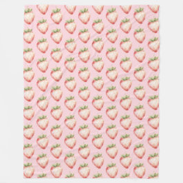 Strawberry Fruit Birthday Fleece Deken