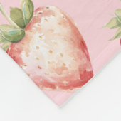 Strawberry Fruit Birthday Fleece Deken (Hoek)