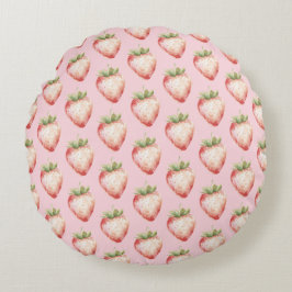 Strawberry Fruit Birthday Rond Kussen