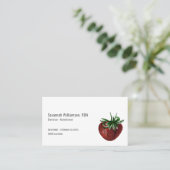 Strawberry Fruit Dietician Nutrition Visitekaartje (Staand voorkant)